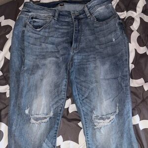 Judy Blue Distressed Blue Jeans